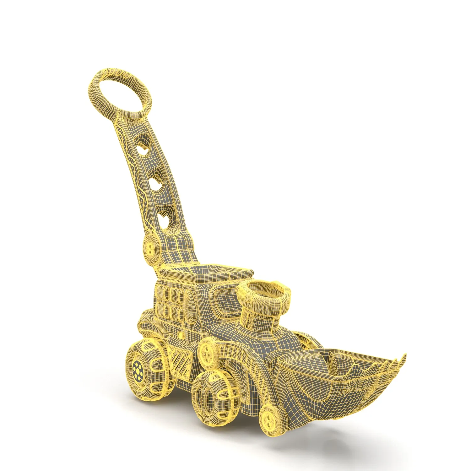 Vtech Push And Pop Bulldozer PBR 3D Model_07